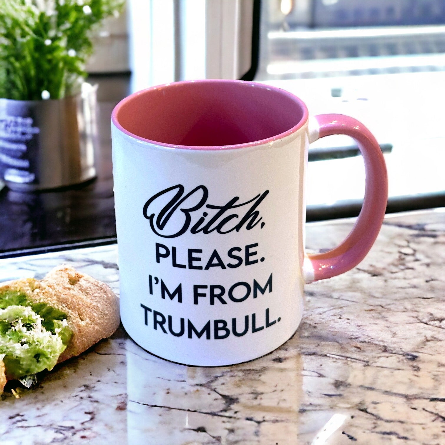 Bitch, Please. I'm From Trumbull - Ceramic Coffee Tea Mug 11-oz - Mellow Monkey