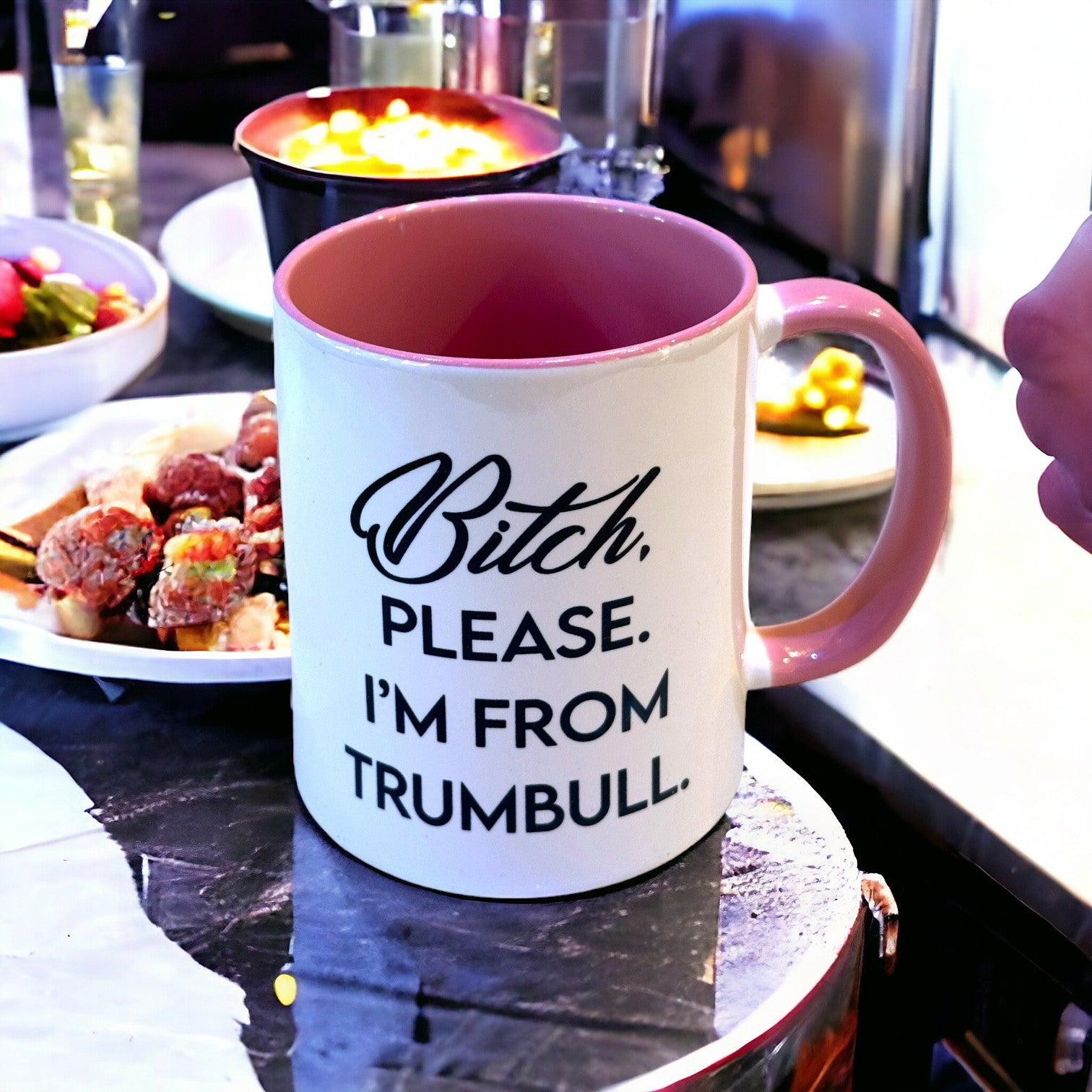 Bitch, Please. I'm From Trumbull - Ceramic Coffee Tea Mug 11-oz - Mellow Monkey