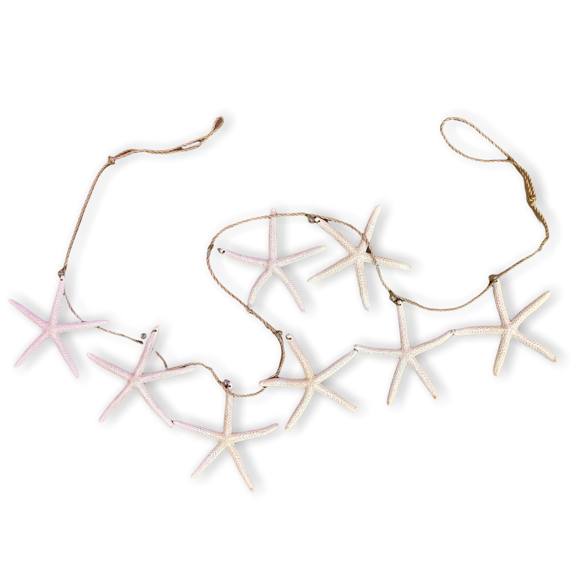 Starfish Sea Star Garland with Beads - 48-in - Mellow Monkey