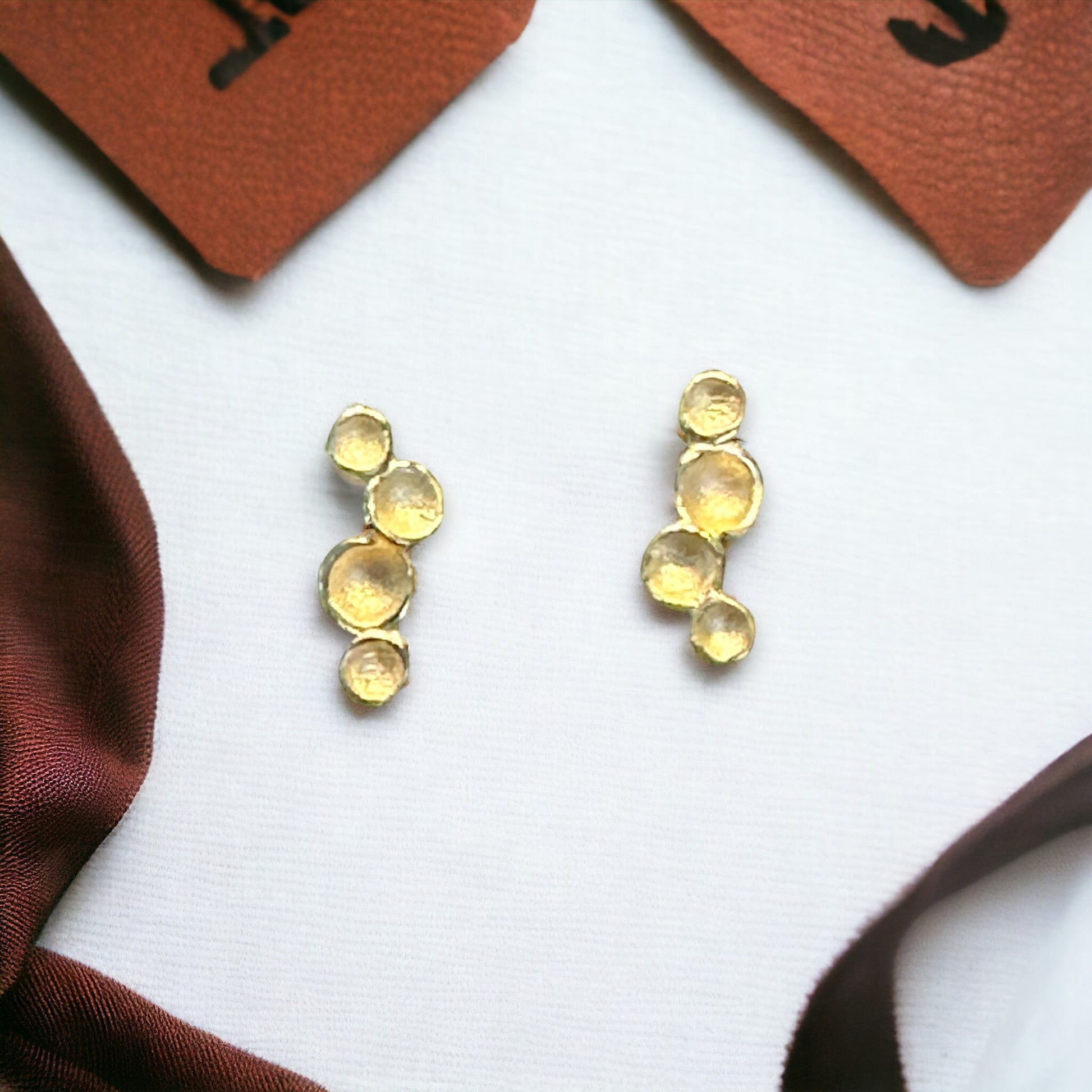 Ripple Pod Post Earring - Gold Vermeil - Mellow Monkey