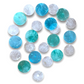 Capiz Garland Strand - Coastal Blue, Green and White - 54-in - Mellow Monkey