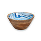 Blue Aptware Mango Wooden Bowl - Mellow Monkey