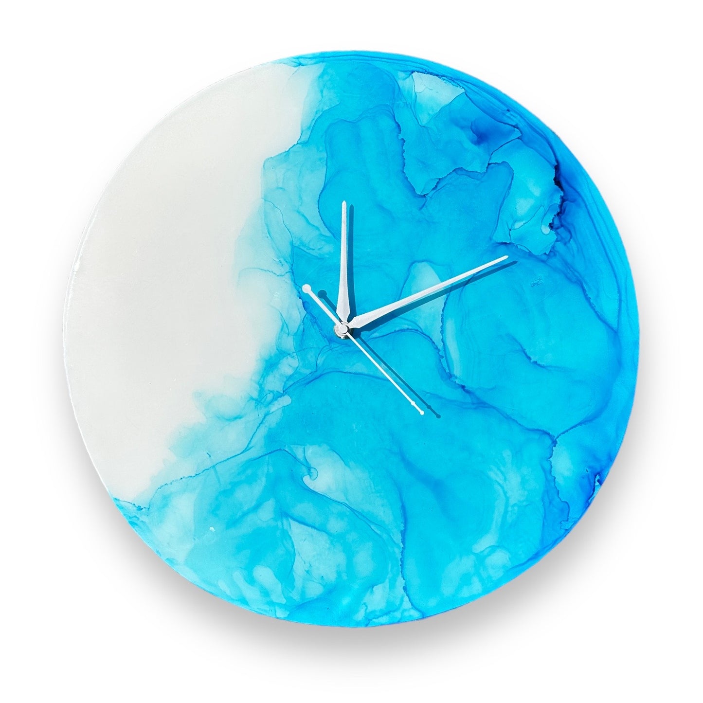 Blue Swimming Pool Vibe Round Wall Clock - 14-in - Mellow Monkey