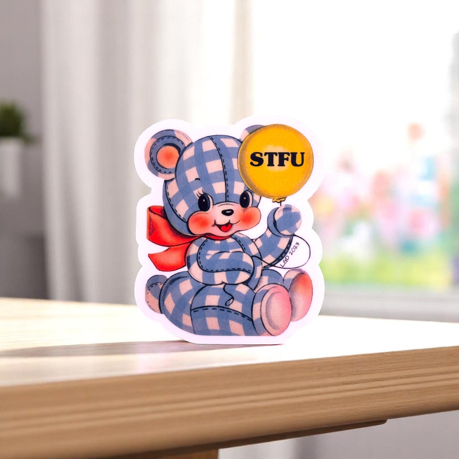 STFU - Vintage Style Vinyl Decal Sticker - 3-in - Mellow Monkey