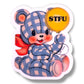 STFU - Vintage Style Vinyl Decal Sticker - 3-in - Mellow Monkey