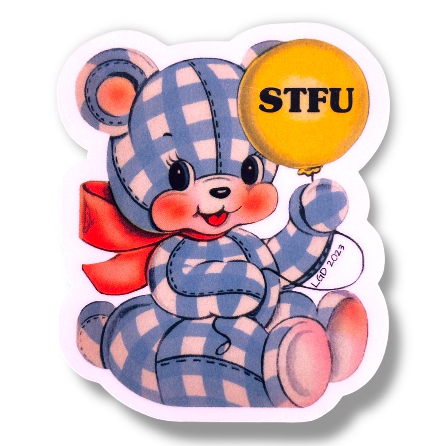 STFU - Vintage Style Vinyl Decal Sticker - 3-in - Mellow Monkey