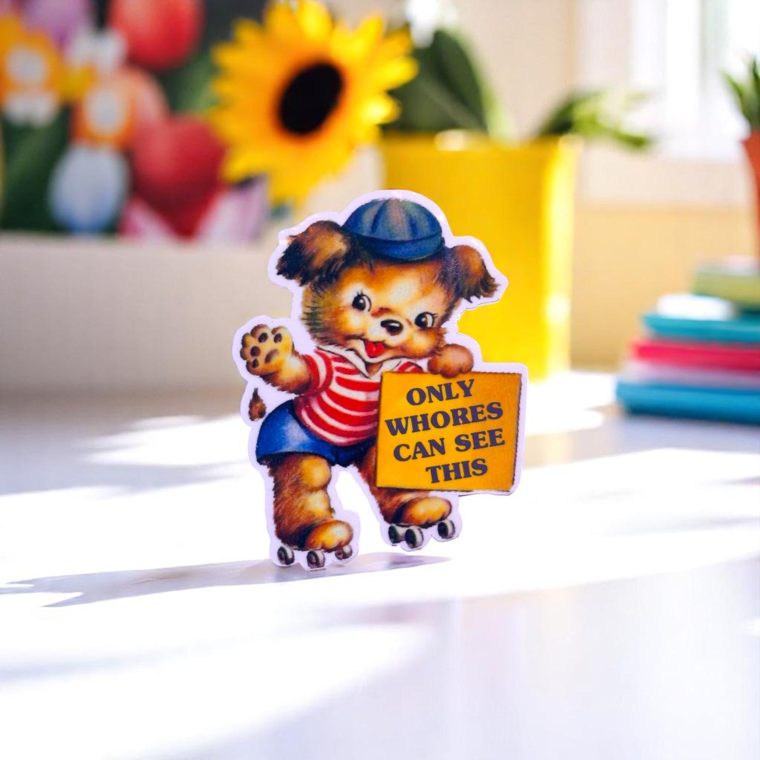 Only Whores Can See This - Vintage Style Vinyl Decal Sticker - 3-in - Mellow Monkey