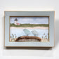 Woods End Lighthouse Cape Cod Massachusetts Sea Glass Birds on Watercolor Print - Framed - 7-1/2-in - Mellow Monkey