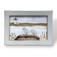 Woods End Lighthouse Cape Cod Massachusetts Sea Glass Birds on Watercolor Print - Framed - 7-1/2-in - Mellow Monkey