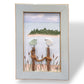 Charles Island Milford Connecticut Sea Glass Birds on Watercolor Print - Framed - 7-1/2-in - Mellow Monkey