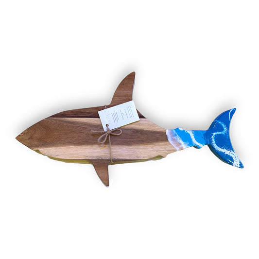 Shark-Cuterie and Cheese Board - Maldives - Acacia Wood Charcuterie Board - 21-in - K