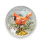 LED Cardinal with Bells Glass Globe - 6-in - Mellow Monkey