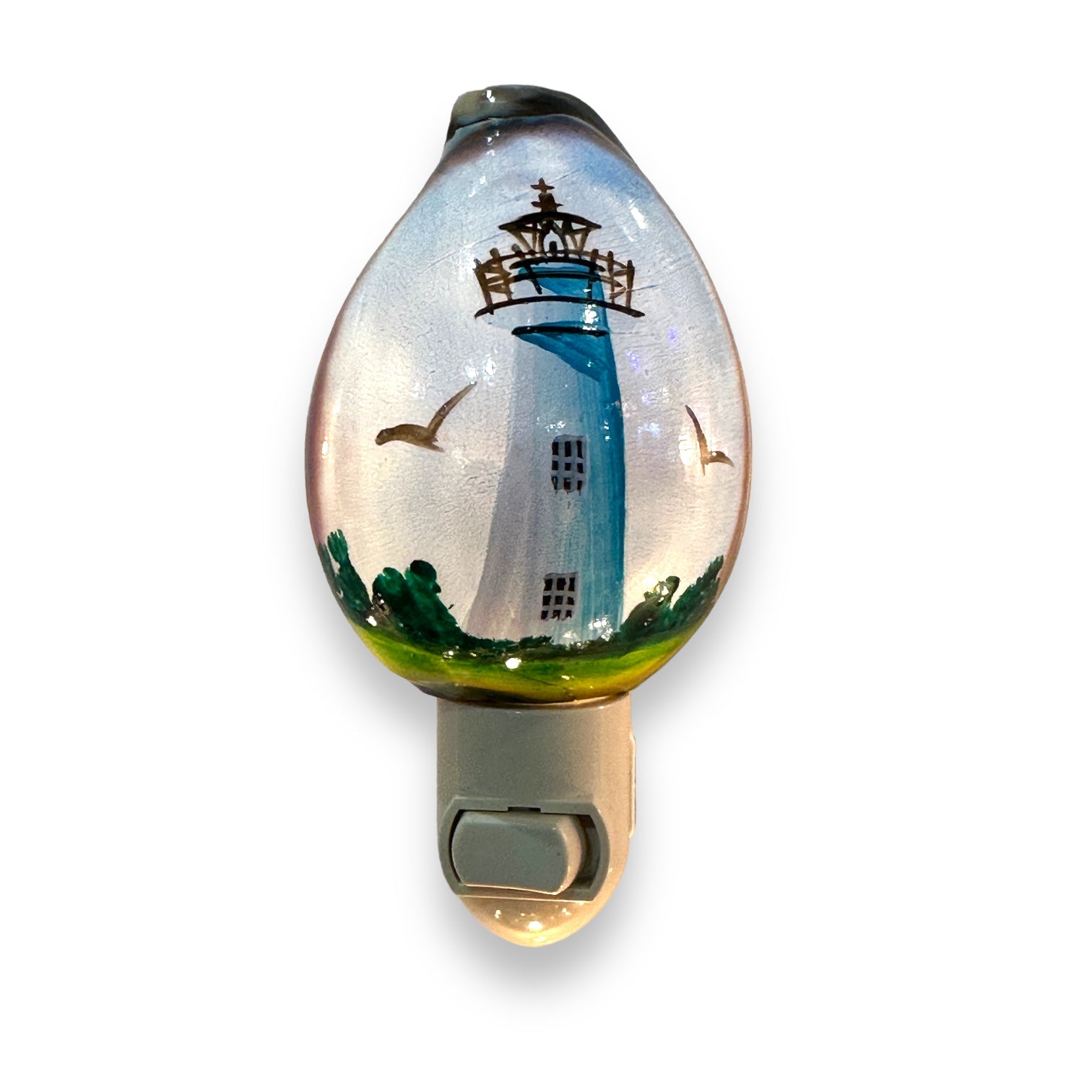 Orcacoke North Carolina Lighthouse - Cowrie Shell Painted Night Light - Mellow Monkey