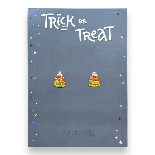Halloween Candy Corn Stud Earrings