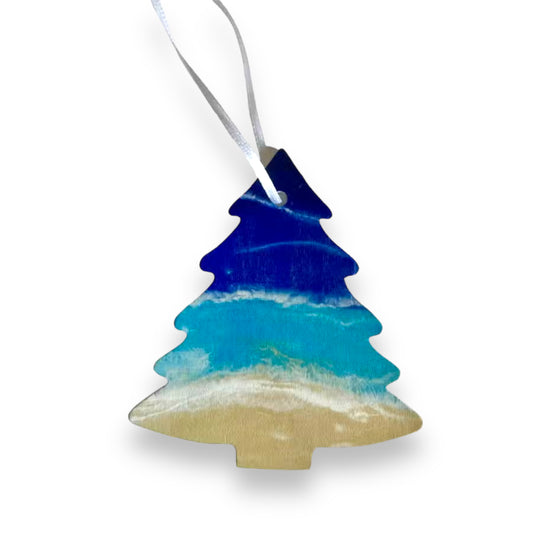 Ocean Waves Holiday Tree Ornament -4-5/8-in - Mellow Monkey