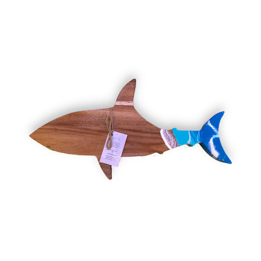Shark-Cuterie and Cheese Board - Maldives - Acacia Wood Charcuterie Board - 21-in - I