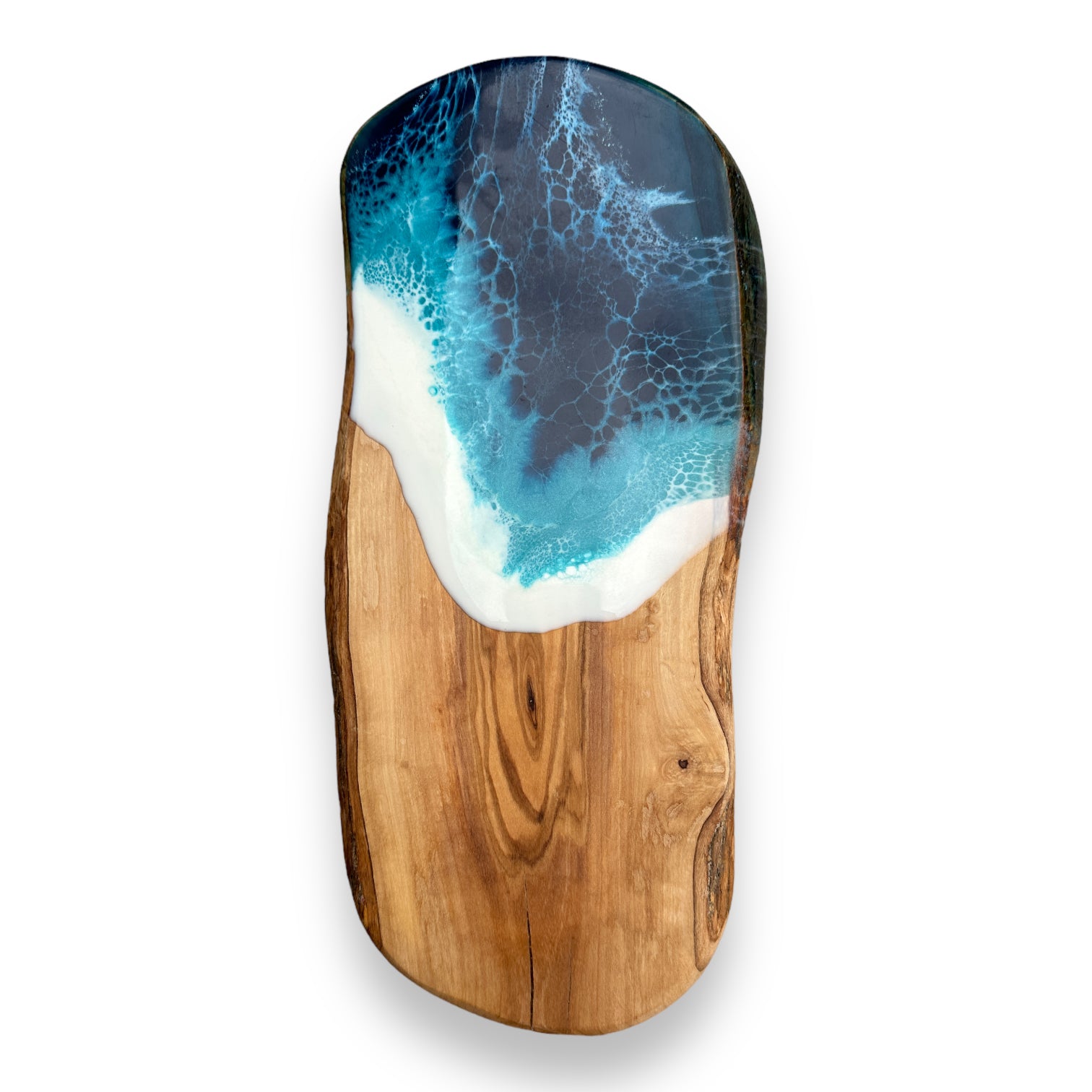 Small Olive Wood Oval Platter - Ocean - A - Mellow Monkey