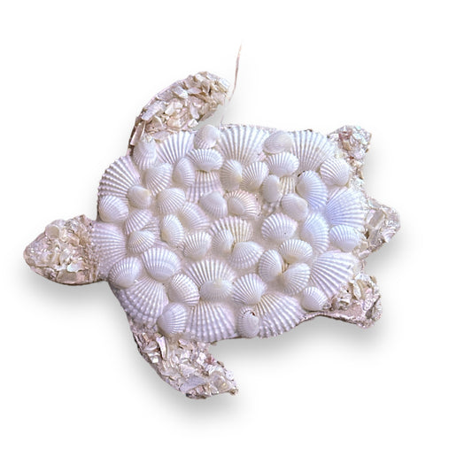 Pearled Shell Turtle Ornament - 4-3/4-in - Mellow Monkey