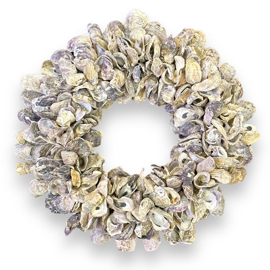 Jumbo Oyster Shell Flat Back Wreath - 28-in - Mellow Monkey