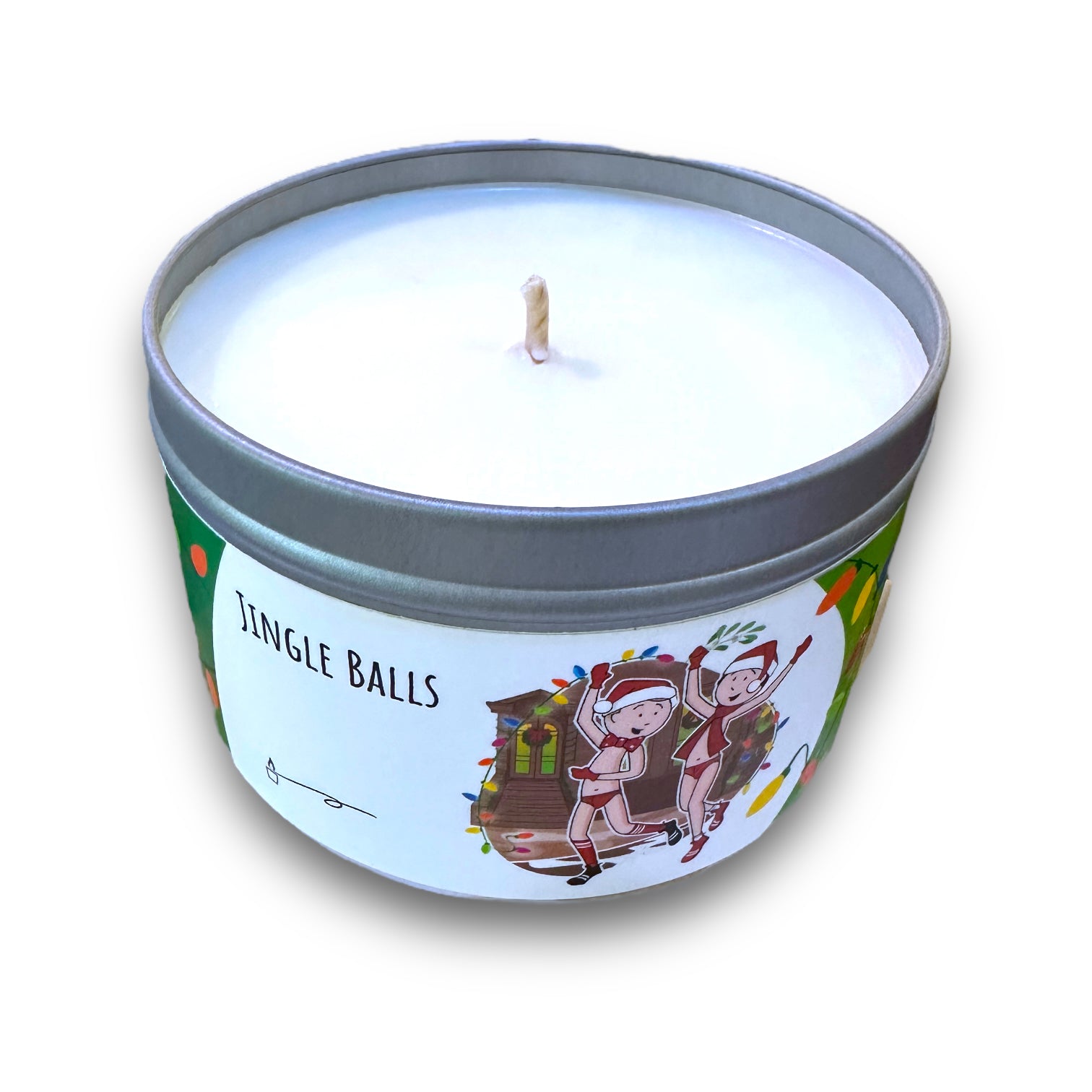 Jingle My Balls Holiday Candle - Funny Holly Berry Scented Candle