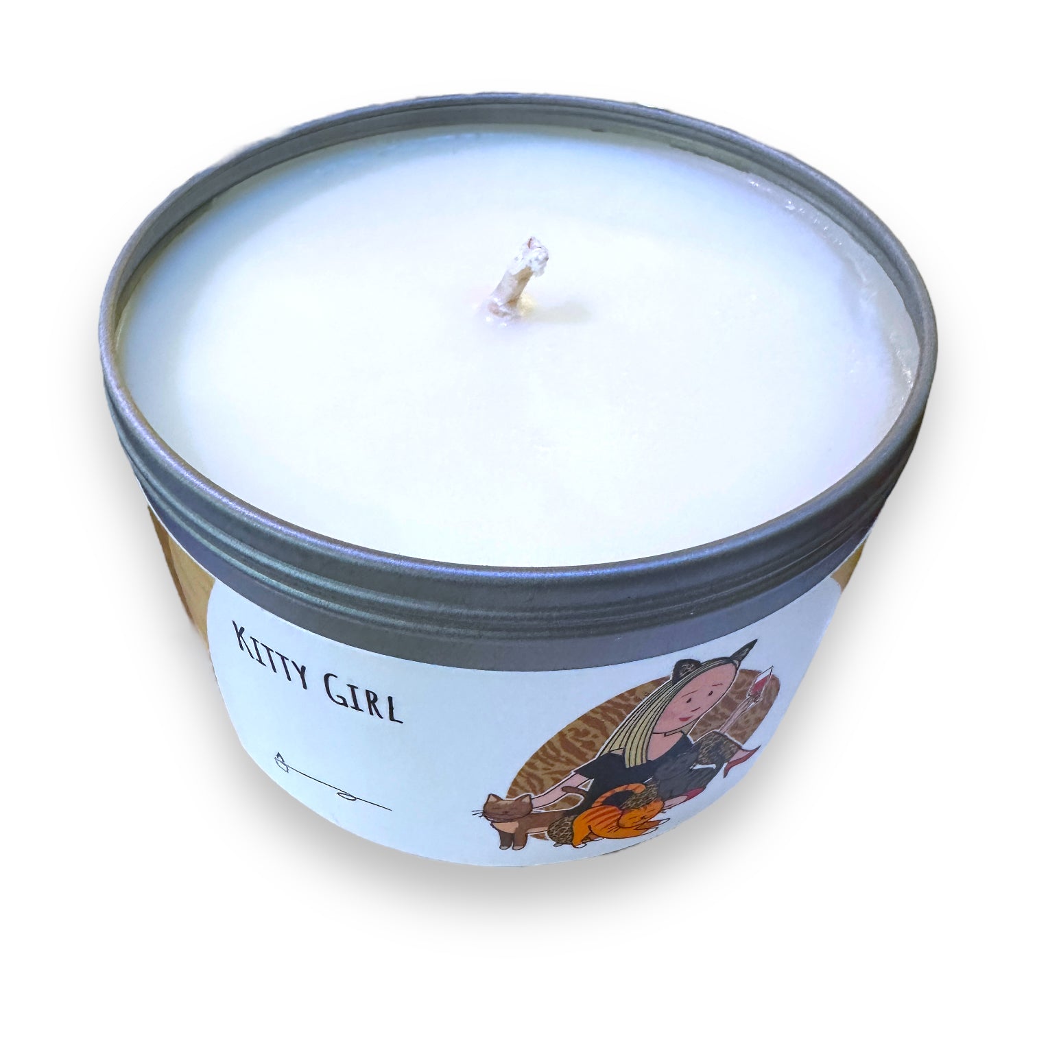 Kitty Girl Candle - Pear, Agave, Musk and Amber - 16-oz - Mellow Monkey