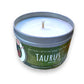 Taurus Zodiac Candle - Lily Of The Valley, Dark Musk, Cedar and Patchouli - 16-oz - Mellow Monkey