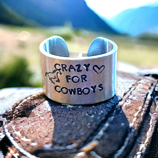 Crazy For Cowboys - Adjustable Ring - Mellow Monkey