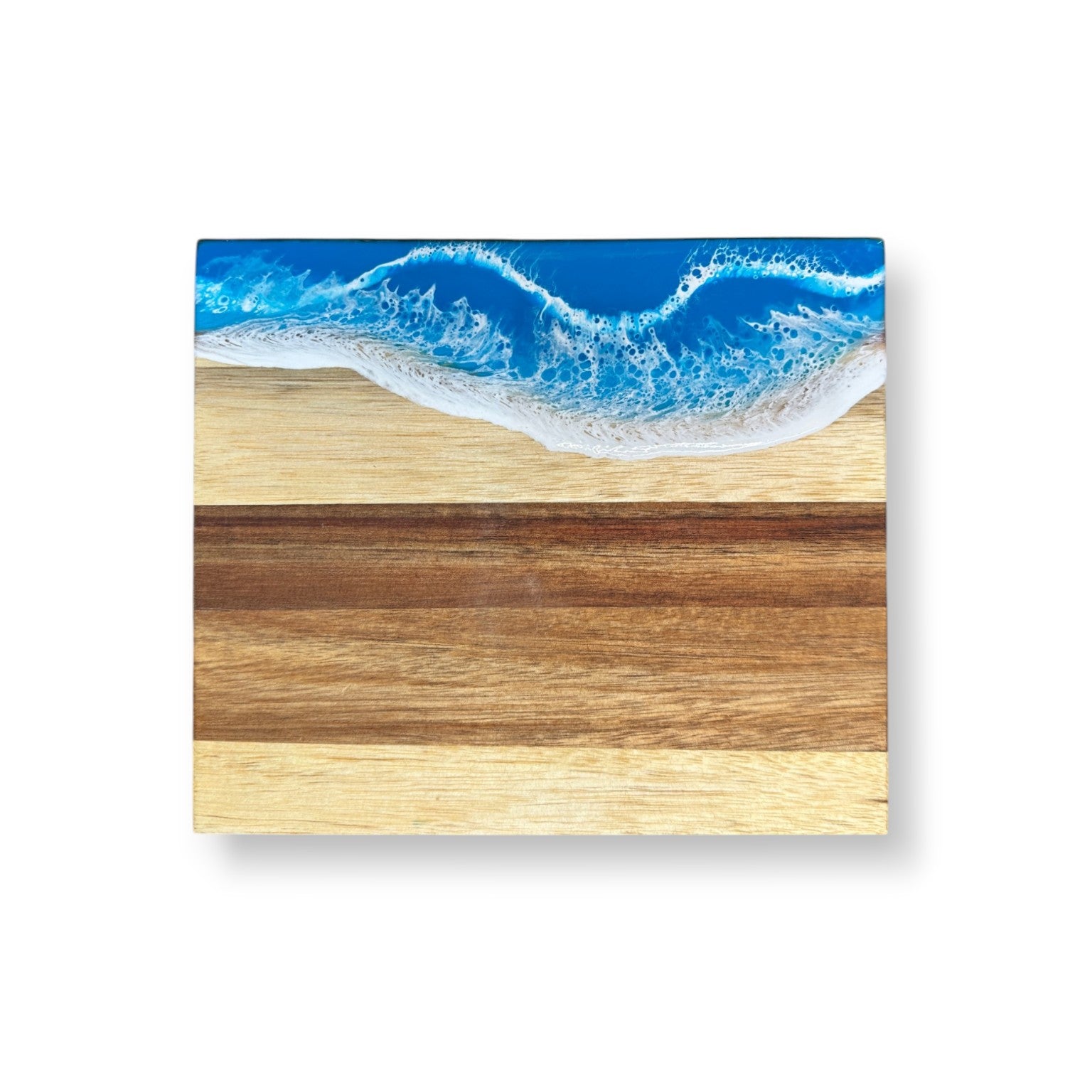Mini Acacia Cheese Board - Maldives (Aqua Hues) - Mellow Monkey