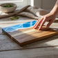 Mini Acacia Cheese Board - Maldives (Aqua Hues) - Mellow Monkey