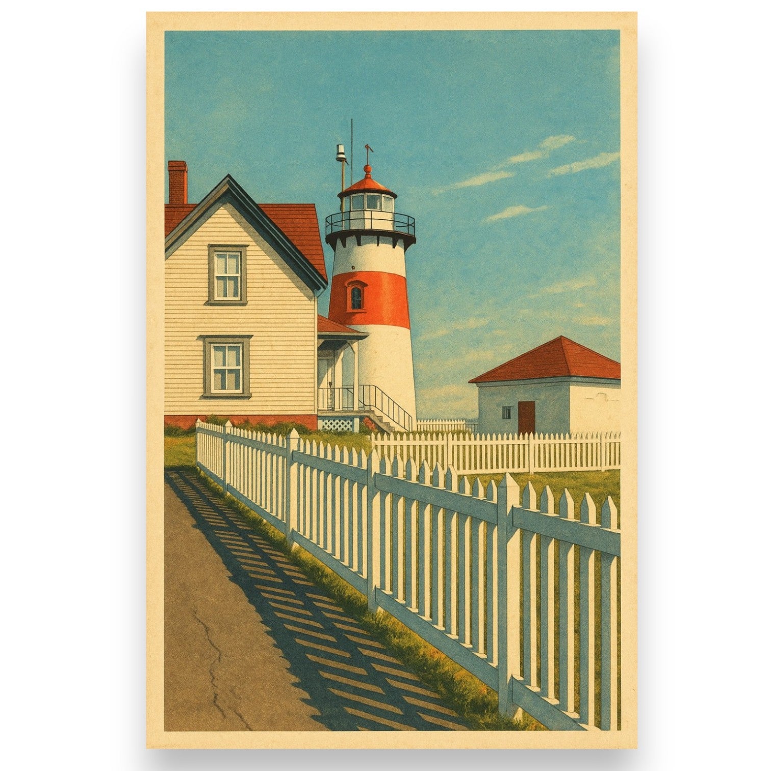 Stratford Point Light Connecticut - Post Card - Mellow Monkey