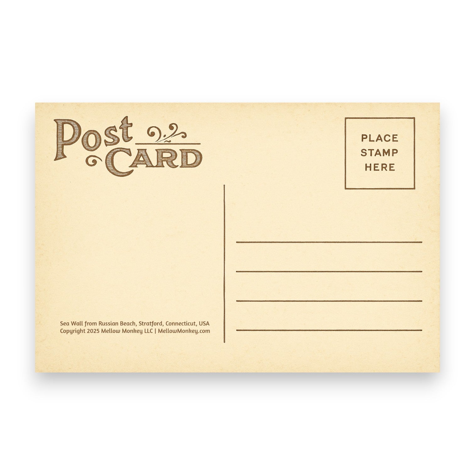 The Seawall Lordship Stratford Connecticut - Post Card - Mellow Monkey