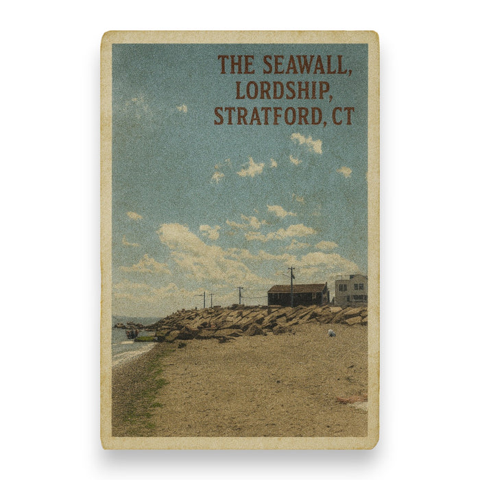 The Seawall Lordship Stratford Connecticut Postcard