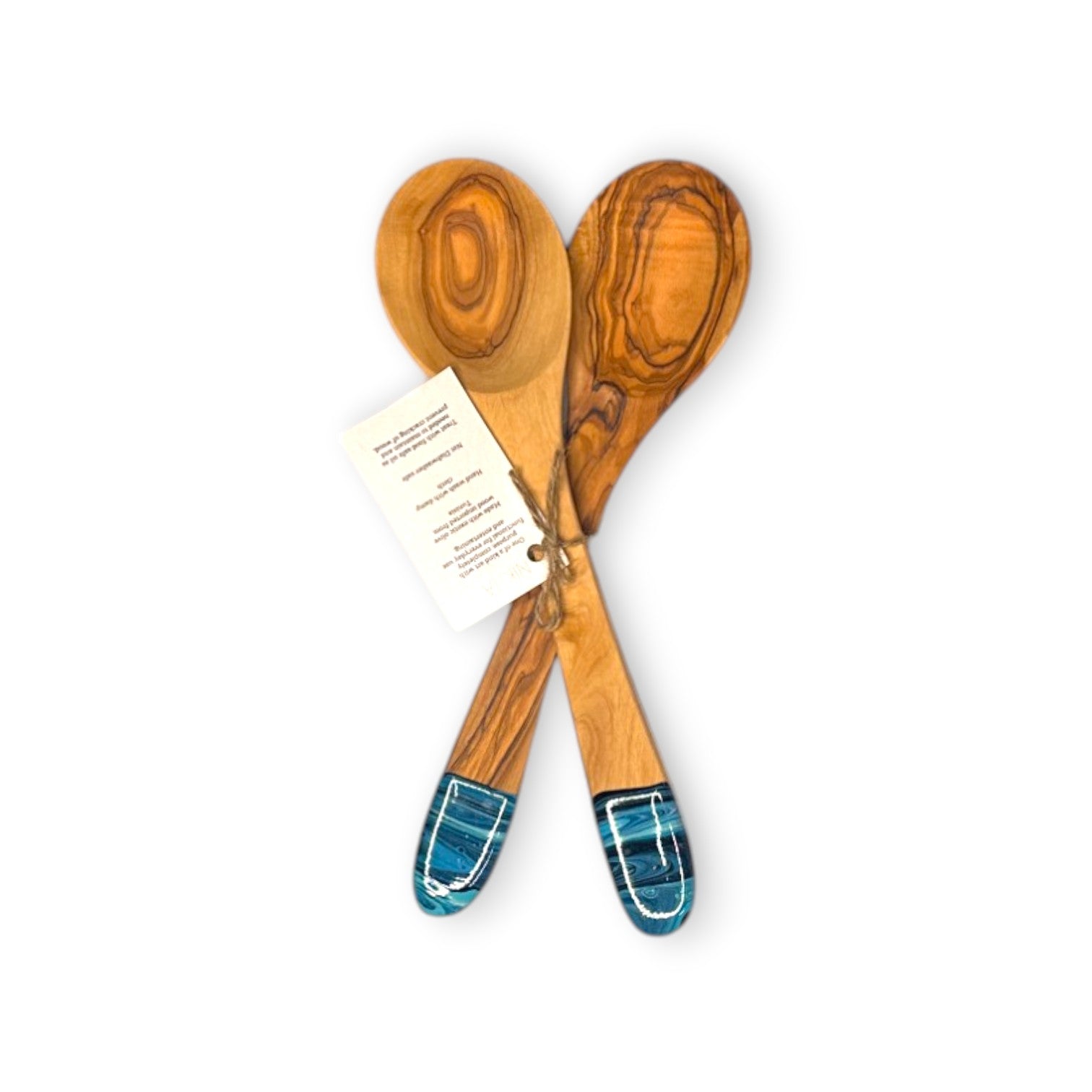 Olive Wood Utensils: Ocean - Mellow Monkey