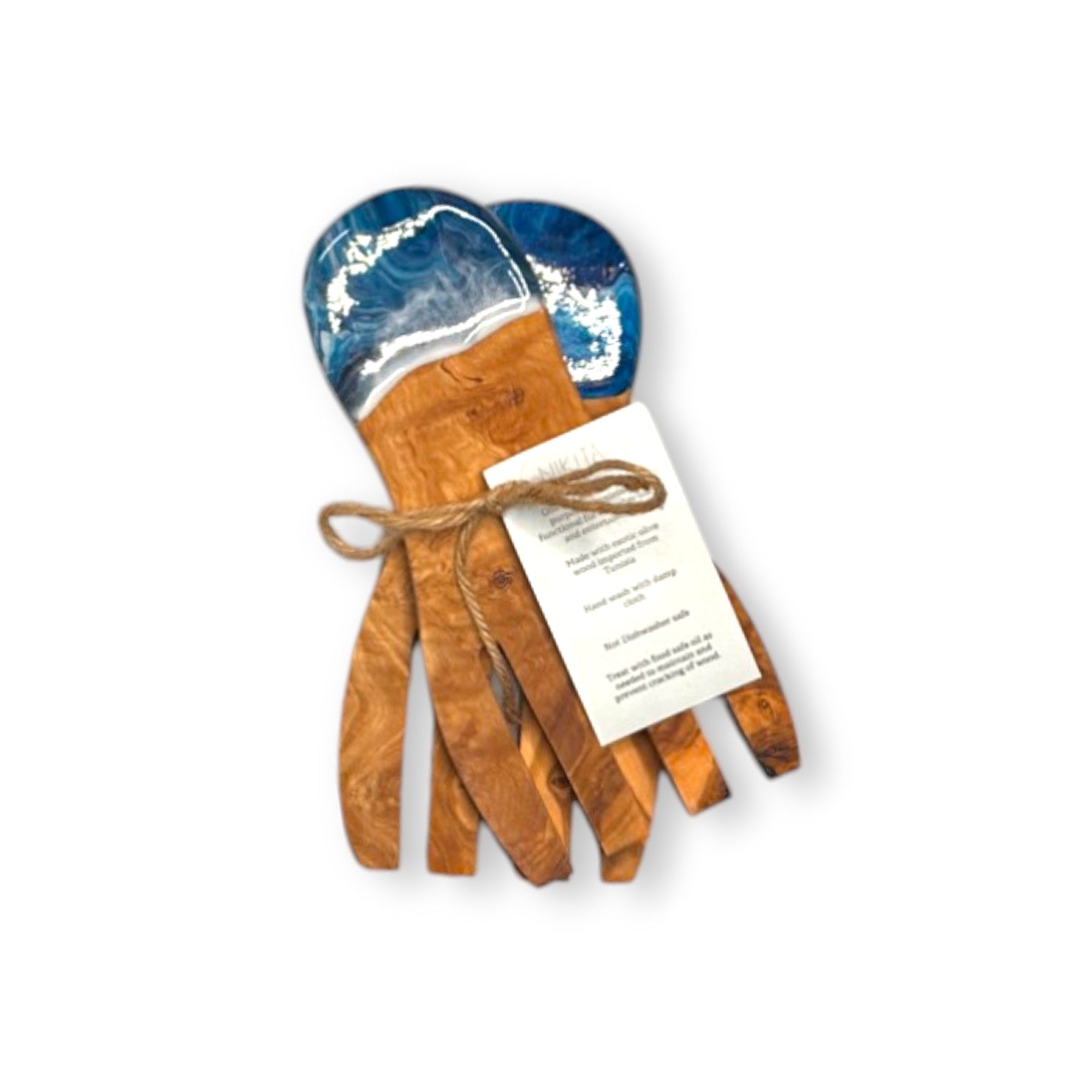Olive Wood Salad Hands: Ocean - Mellow Monkey