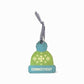 CONNECTICUT / Lime & Blue Pattern - Colorful Ski Hat Personalized Wood Ornament - Mellow Monkey