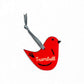 Trumbull / Red - Bird Wood Christmas Ornament - Mellow Monkey