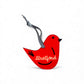 Stratford / Red - Bird Wood Christmas Ornament - Mellow Monkey