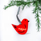 Milford / Red - Bird Wood Christmas Ornament - Mellow Monkey