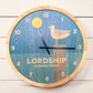 Lordship Connecticut Seagull Wall Clock - 12-in - Mellow Monkey