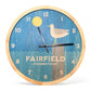 Fairfield Connecticut Seagull Wall Clock - 12-in - Mellow Monkey