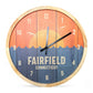 Fairfield Connecticut Sunrise Wall Clock - 12-in - Mellow Monkey