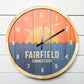 Fairfield Connecticut Sunrise Wall Clock - 12-in - Mellow Monkey