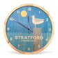 Stratford Connecticut Seagull Wall Clock - 12-in - Mellow Monkey