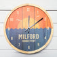Milford Connecticut Sunrise Wall Clock - 12-in - Mellow Monkey