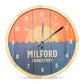 Milford Connecticut Sunrise Wall Clock - 12-in - Mellow Monkey