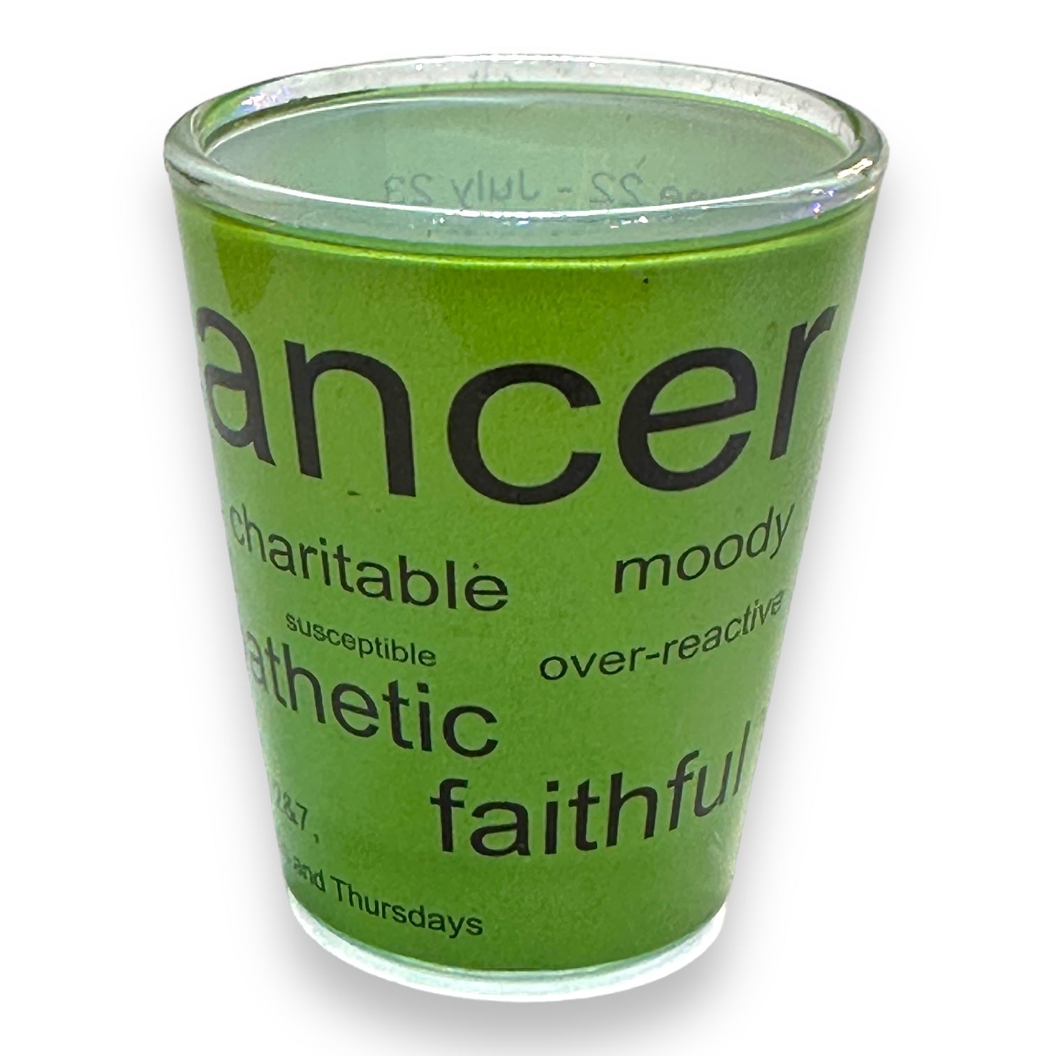 Cancer Zodiac Shot Glass - 2-oz - Mellow Monkey