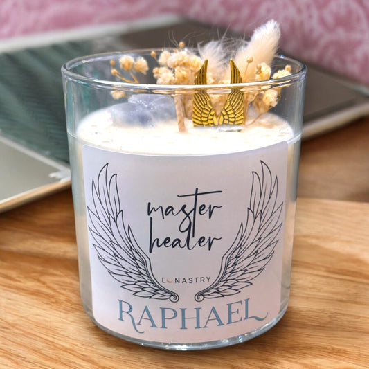 Archangels Soy Candle- Raphael Master Healer- Scented Crystal Soy Candle - 11-oz. - Mellow Monkey