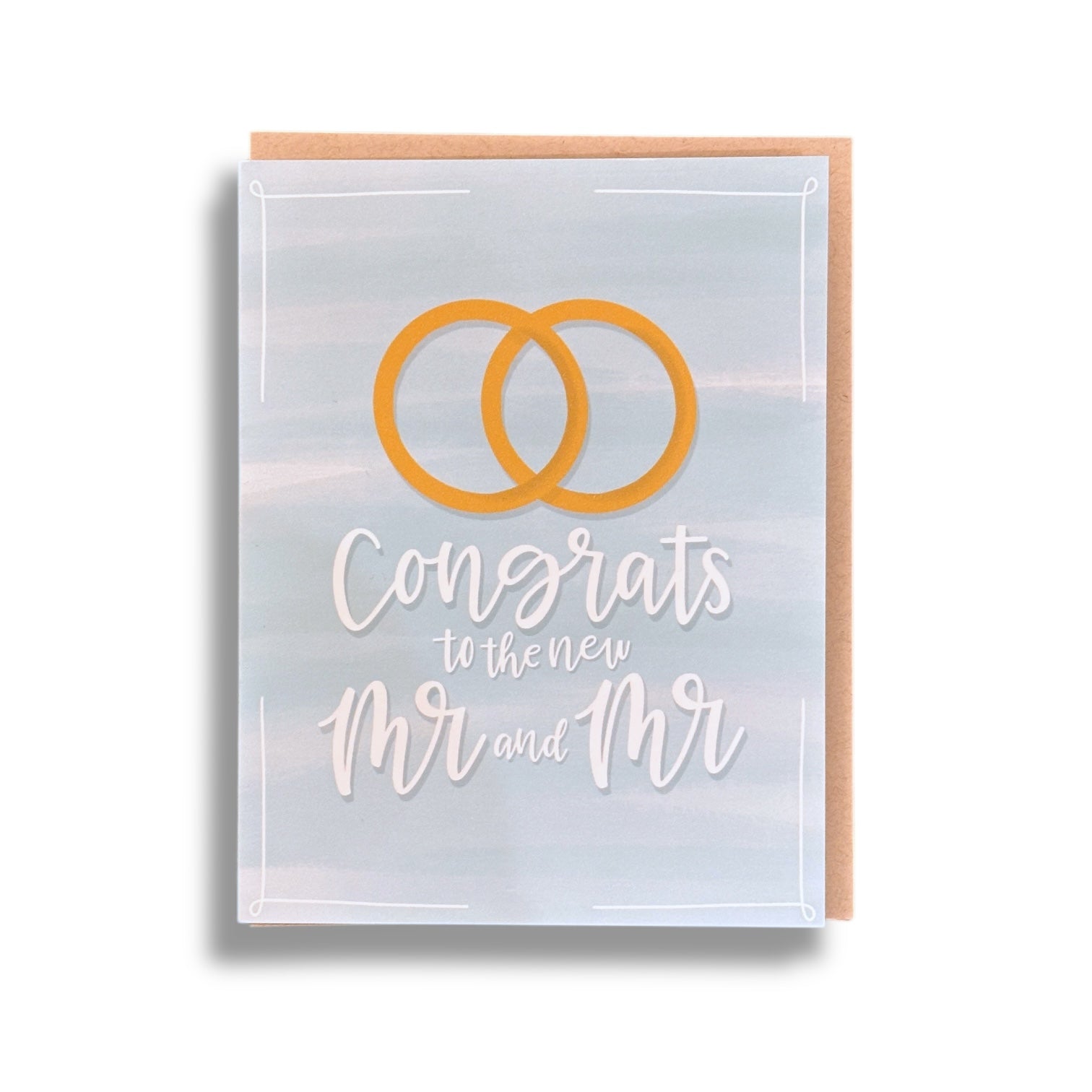Congrats To The New Mr. and Mr. - Wedding Engagement Greeting Card - Mellow Monkey