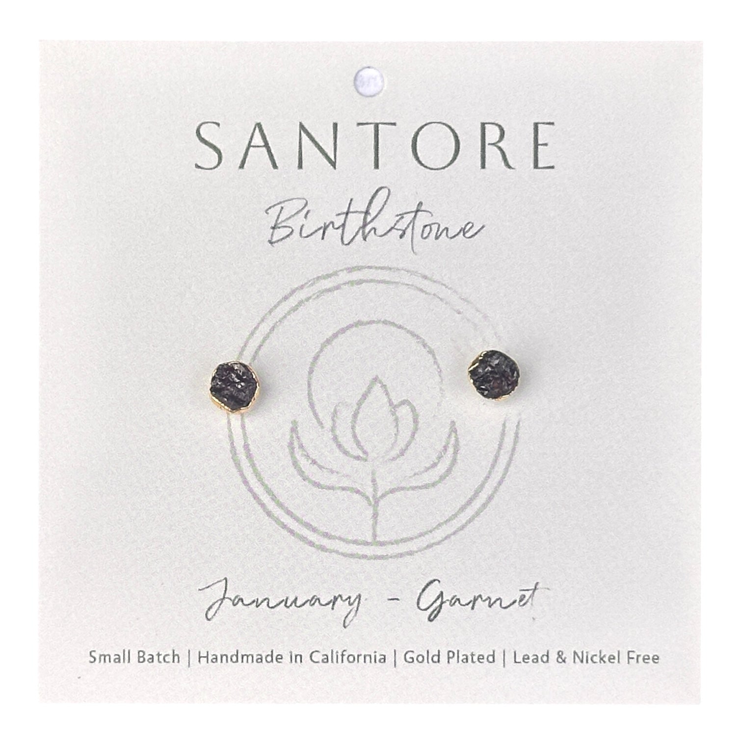 Santore Birthstone Stud Gemstone Earrings - Mellow Monkey