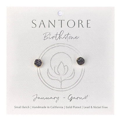 Santore Birthstone Stud Gemstone Earrings - Mellow Monkey